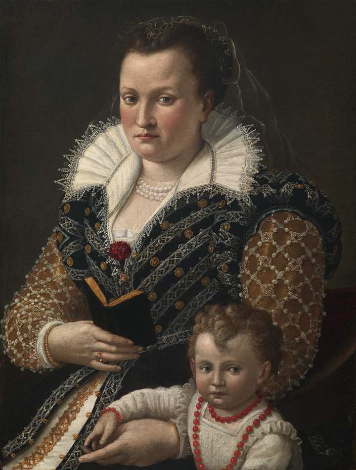 A Portrait of Alessandra di Vieri de'Medici and her son Ottaviano